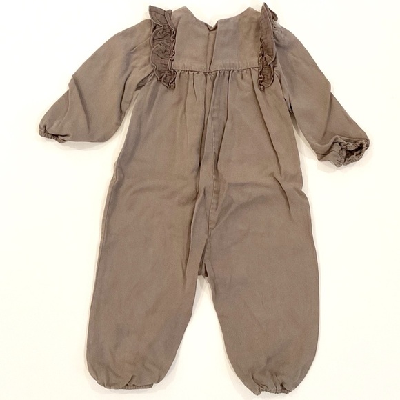 Zara 12-18M Button Up Ruffle Romper - Picture 3 of 4
